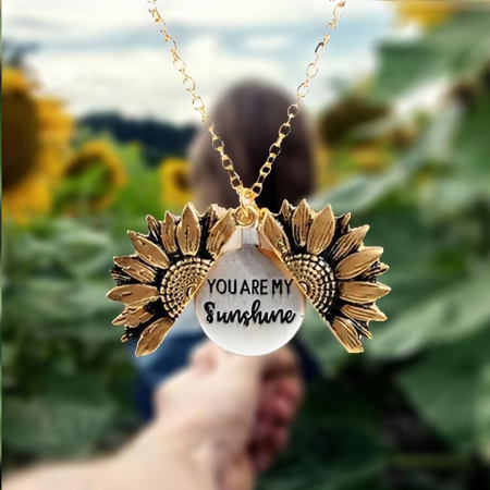 "My Sunshine Sunflower" Sunflower Necklace - HERS