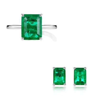 Emerald Ring Set - HERS
