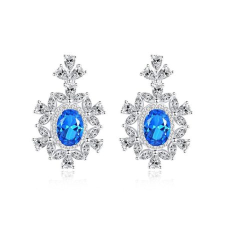 Blue Sapphire Earrings Vintage Style - HERS