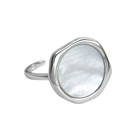 Mother of Pearl Engagement Ring - HERS