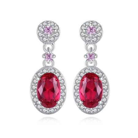 Fashion Retro Ruby Earrings - HERS