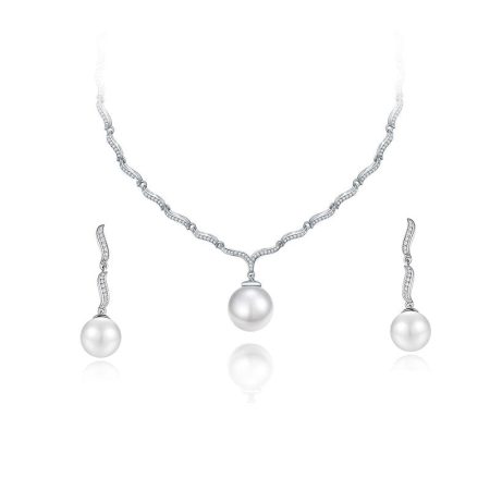 Pearl Necklace and Earring Set - HERS