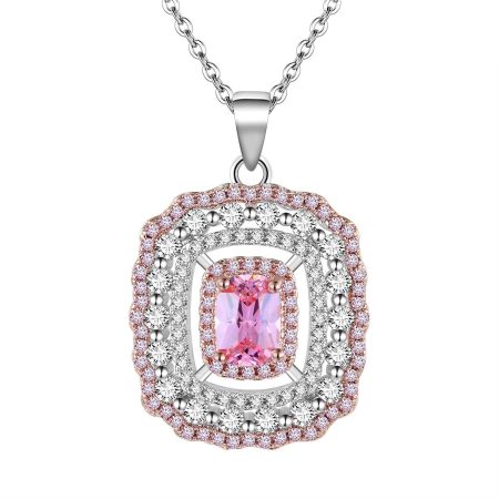 Elegant Pink Zircon Necklace - HERS