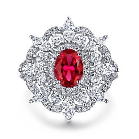Art Deco Ruby Engagement Ring - HERS