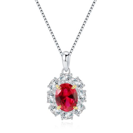 Oval Ruby Necklace - HERS