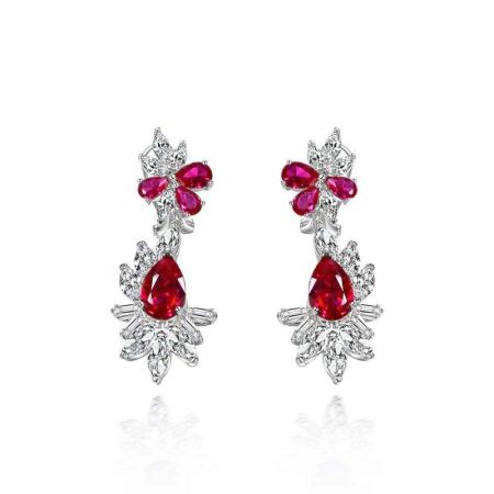 Logan Red Ruby Earrings - HERS