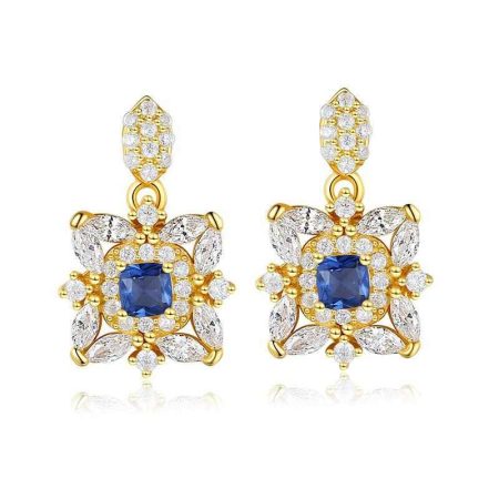 Gold Sapphire Earrings - HERS