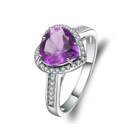 Amethyst Promise Ring - HERS