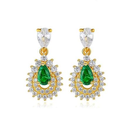 Emerald and Gold Earrings - HERS