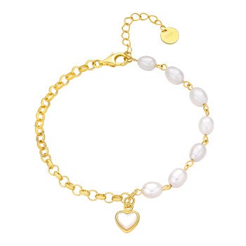 Gold Bracelet with Pearls - HERS