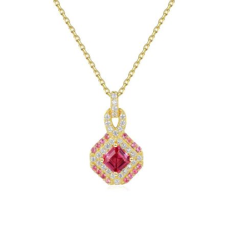 Vintage Gold Ruby Necklace - HER'S